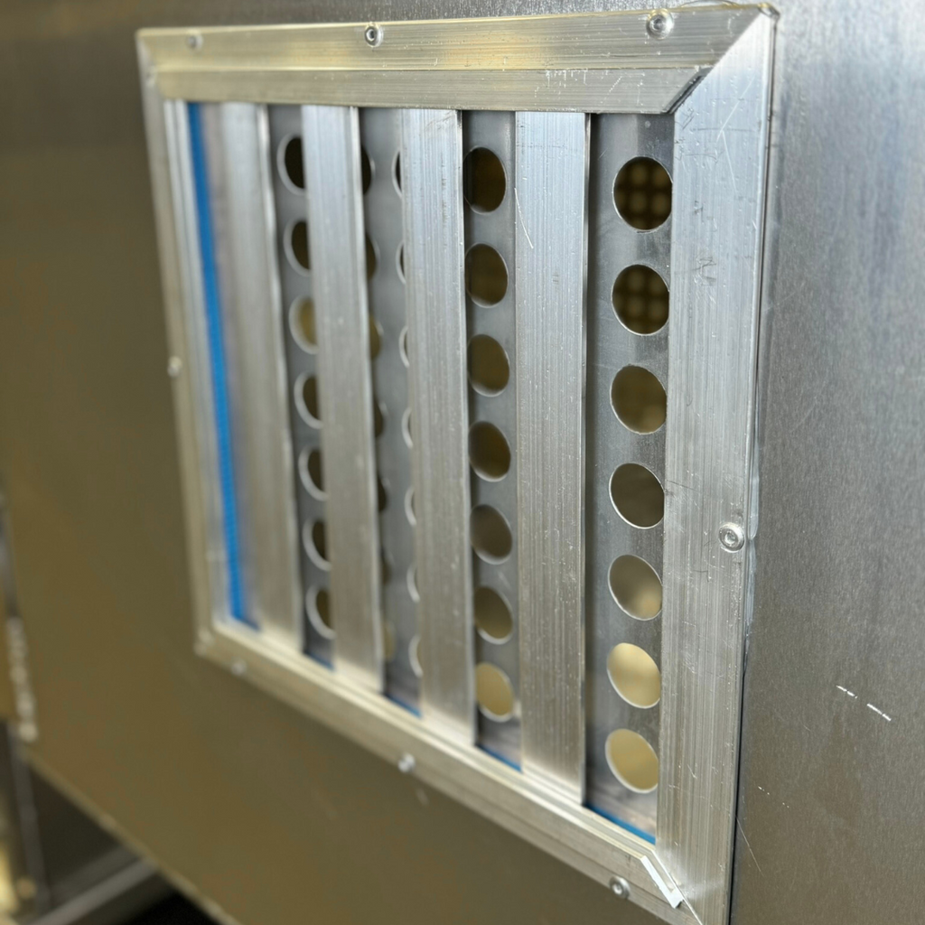 Dog Box 55600 Professional K9 Series Kennel / 46.5 W x 133 D x 63.5 H / Hole Ventilation / Mill Finish Aluminum / Owens Products