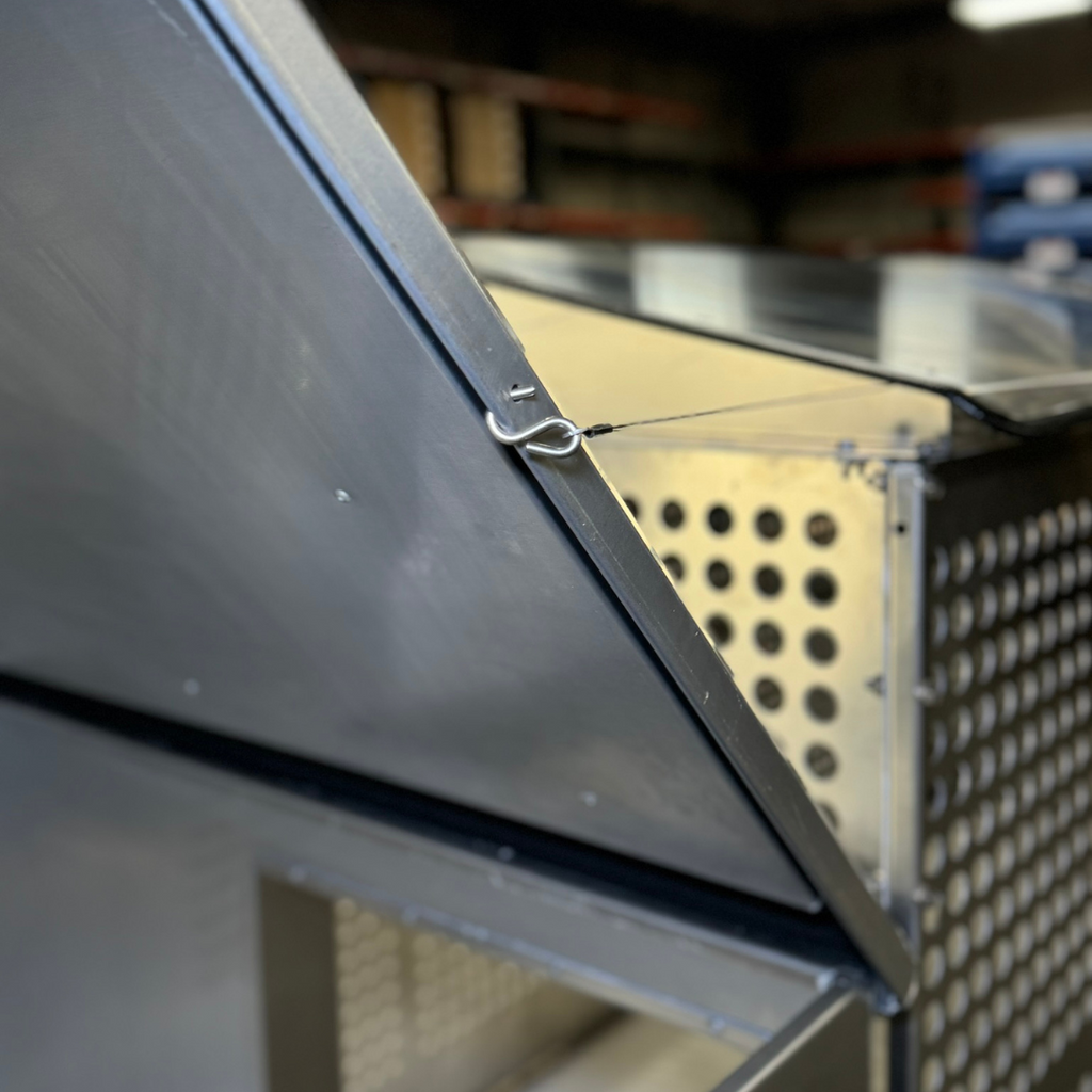 Dog Box 55600 Professional K9 Series Kennel / 46.5 W x 133 D x 63.5 H / Hole Ventilation / Mill Finish Aluminum / Owens Products