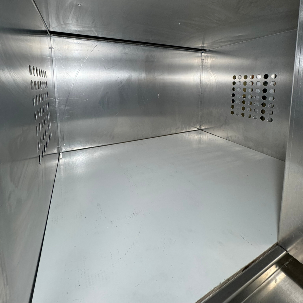 Dog Box 55600 Professional K9 Series Kennel / 46.5 W x 133 D x 63.5 H / Hole Ventilation / Mill Finish Aluminum / Owens Products