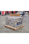 Dog Box 55109 Double Compartment Top Storage Dog Box / 48 W X 40 D X 25 H / All Season Vents / Diamond Tread Aluminum / Owens Products - K9 Dog Boxes