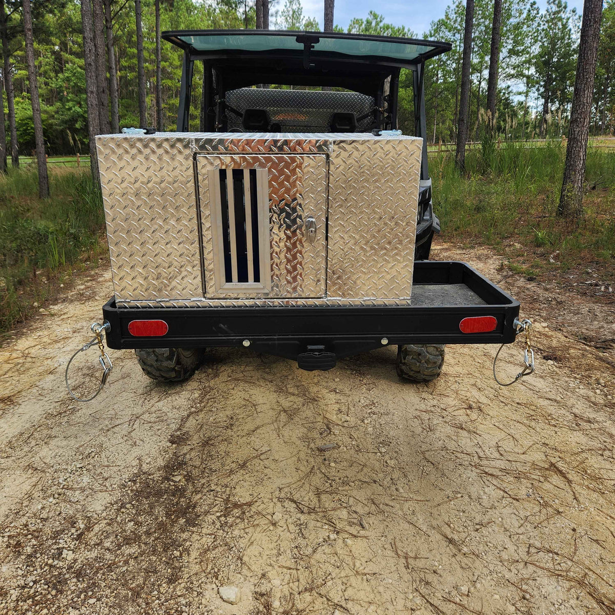 Dog Box 55110 Single Compartment Dog Box / 34 W X 20 D X 22 H / All Season Vents / Diamond Tread Aluminum / Owens Products