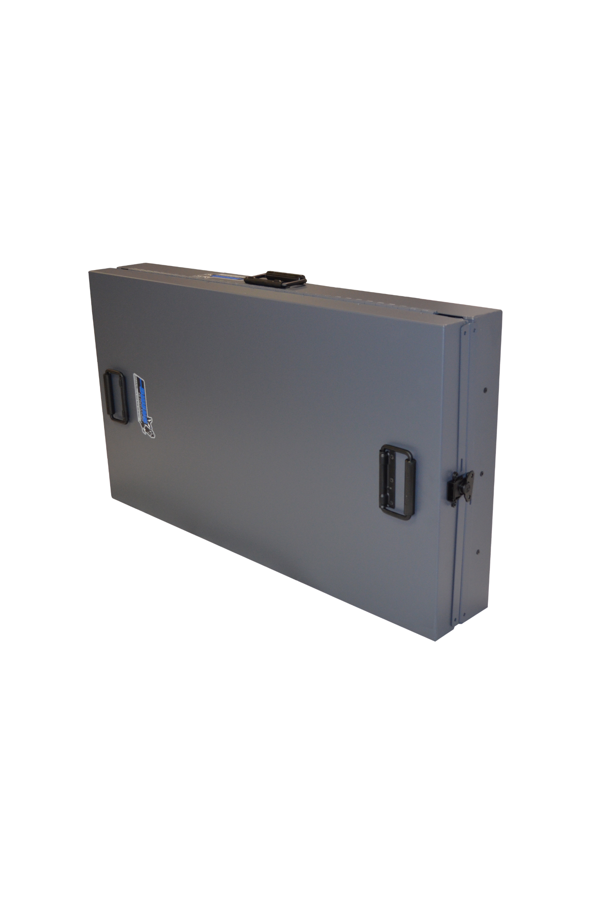 Dog Crate 55306 Professional K9 Series X-Large Collapsible Working Dog Crate / Single Compartment / 22.25 W x 41 D x 29 H / Mill Finish Aluminum / Gray / Owens Products - K9 Dog Boxes