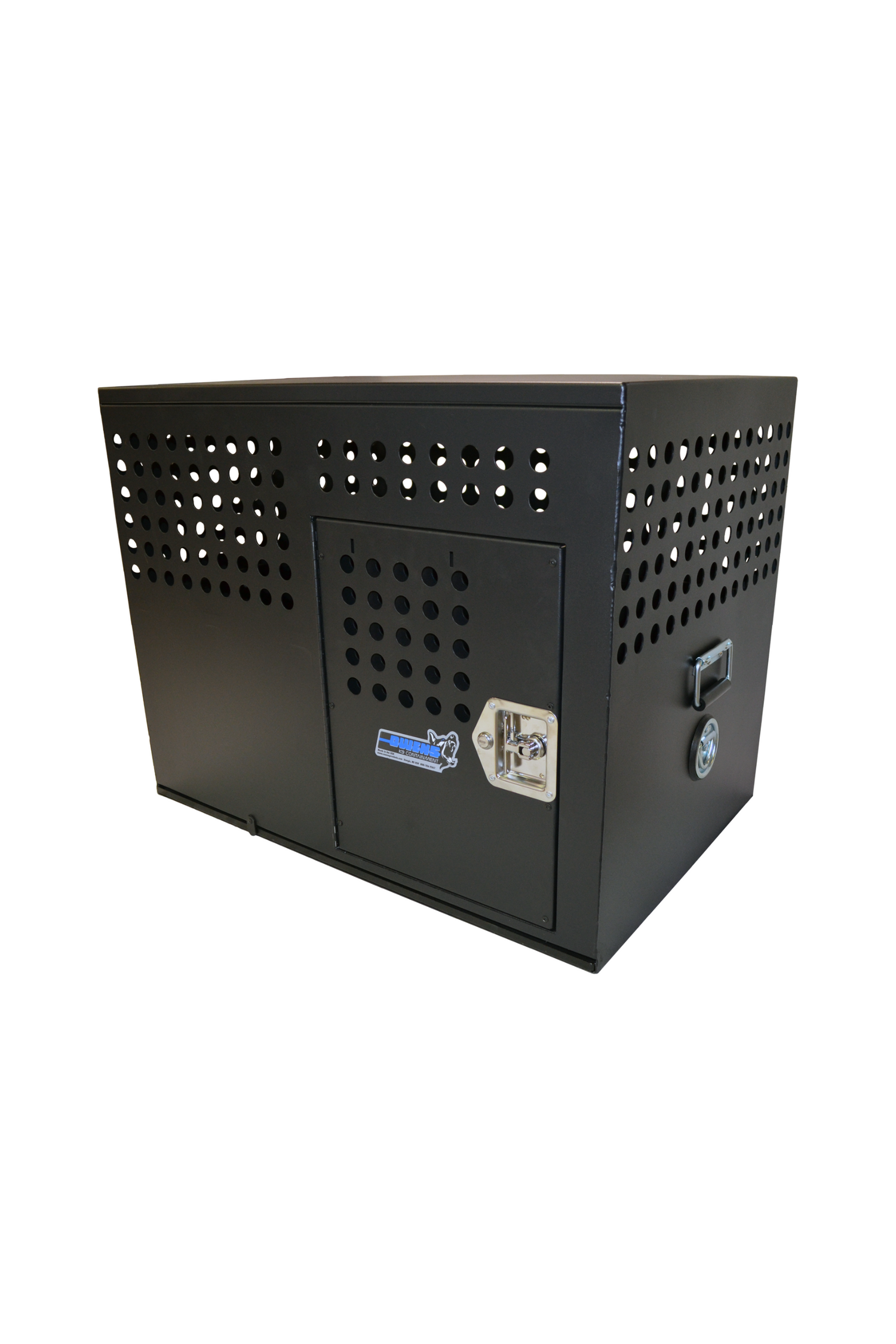 Dog Crate 55310W Professional K9 Series Tactical Single Compartment / Side Door / White / 36 W x 24 D x 29 H / Holes for Ventilation / Mill Finish Aluminum / Owens Products