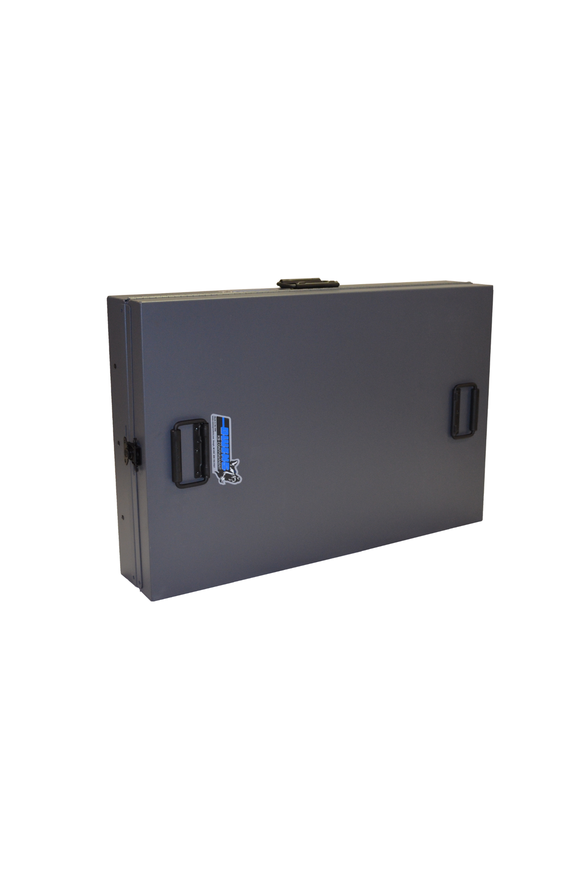 Dog Crate 55313 Professional K9 Series Large Collapsible Working Dog Crate / Single Compartment / 22.25 W x 34 D x 29 H / Mill Finish Aluminum / Gray / Owens Products - K9 Dog Boxes