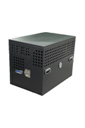 Dog Crate 55323 Professional K9 Series XL Tactical Single Compartment / End Door / 26 W x 40 D x 30 H / Holes for Ventilation / Black / Mill Finish Aluminum / Owens Products