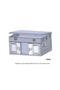 Dog Box 55430 Hunter Series Shallow Double Compartment with Top Storage / 48 W X 36 D X 26 H / Shallow / All Season Vents / Diamond Tread Aluminum / Owens Products
