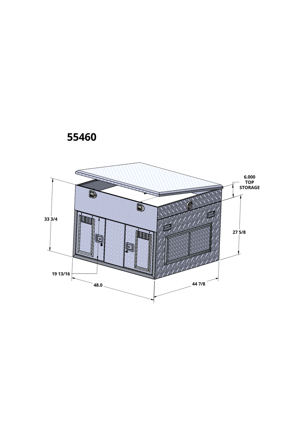 Double Compartment Top Storage Dog Box 55460 / Owens Products