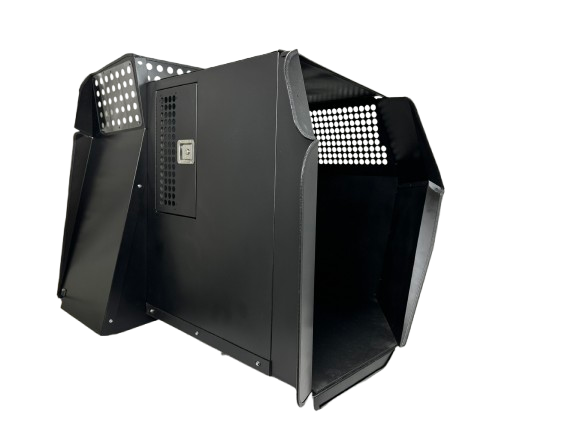 Dog Crate 55325W Professional K9 Series Chevy 2021+ Tahoe 2/3-1/3 K9/Prisoner Vehicle Insert / Mill Finish Aluminum / White / Owens Products