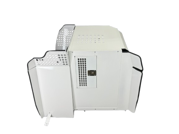 Dog Crate 55330W Professional K9 Series Dodge 2011+ Durango 2/3-1/3 K9/Prisoner Vehicle Insert / Mill Finish Aluminum / White / Owens Products