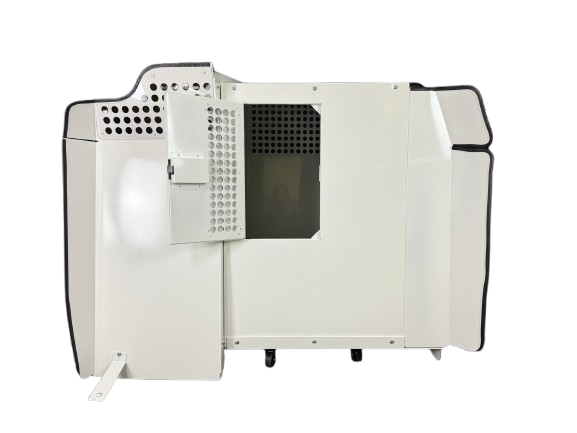 Dog Crate 55330W Professional K9 Series Dodge 2011+ Durango 2/3-1/3 K9/Prisoner Vehicle Insert / Mill Finish Aluminum / White / Owens Products
