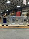 Dog Box 55029 Hunter Series Triple Compartment / 58.5 W X 22.25 D X 20 H / Door And Rear Vents / Diamond Tread Aluminum / Owens Products