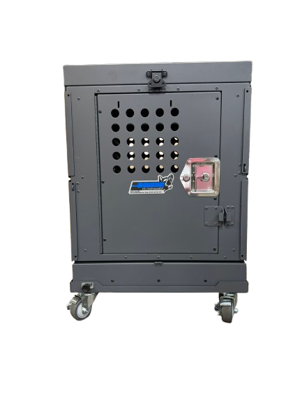 Utility Cart Dog Box Accessory 55261 Professional K9 Series / For Large Collapsible Single Compartment / Mill Finish Aluminum / Owens Products - K9 Dog Boxes