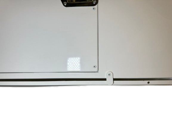 Dog Crate 55328 Professional K9 Series Tactical Single Compartment / End Door / 24 W x 36 D x 29 H / Holes for Ventilation / Mill Finish Aluminum / Owens Products - K9 Dog Boxes