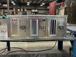 Dog Box 55158 Hunter Series Triple Compartment with No Storage / 48 W x 36 D x 20 H / Standard Vents / Diamond Tread Aluminum / Owens Products