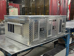 Dog Box 55158 Hunter Series Triple Compartment with No Storage / 48 W x 36 D x 20 H / Standard Vents / Diamond Tread Aluminum / Owens Products