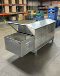 Dog Box 55600 Professional K9 Series Kennel / 46.5 W x 133 D x 63.5 H / Hole Ventilation / Mill Finish Aluminum / Owens Products