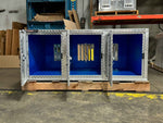 Dog Box 55114LV Hunter Series Tall Trailer Triple Compartment / 58 W X 40 D X 24 H / Left Swing Doors / Tall / Diamond Tread Aluminum / Owens Products